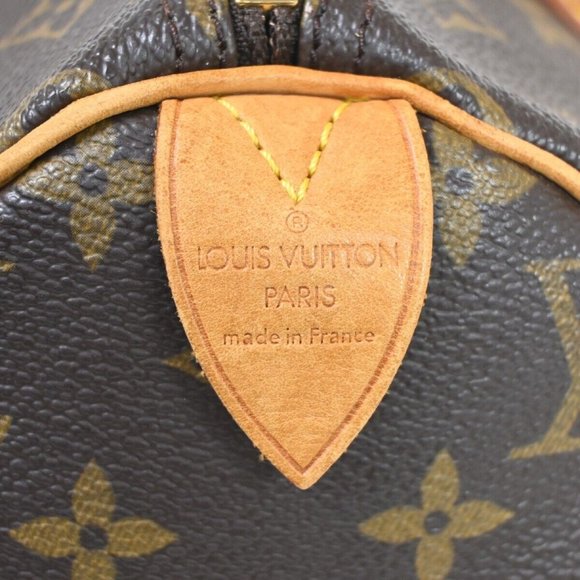 LOUIS VUITTON Speedy 30 Travel Hand Bag Monogram Leather Brown M41526 89SH013 - Picture 13 of 16